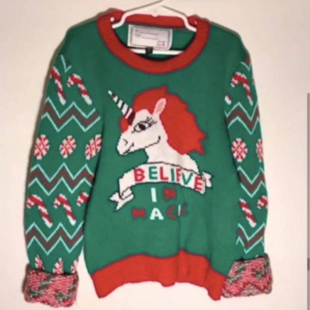 With Love Derek Unicorn Christmas Sweater - Picture 2 of 6